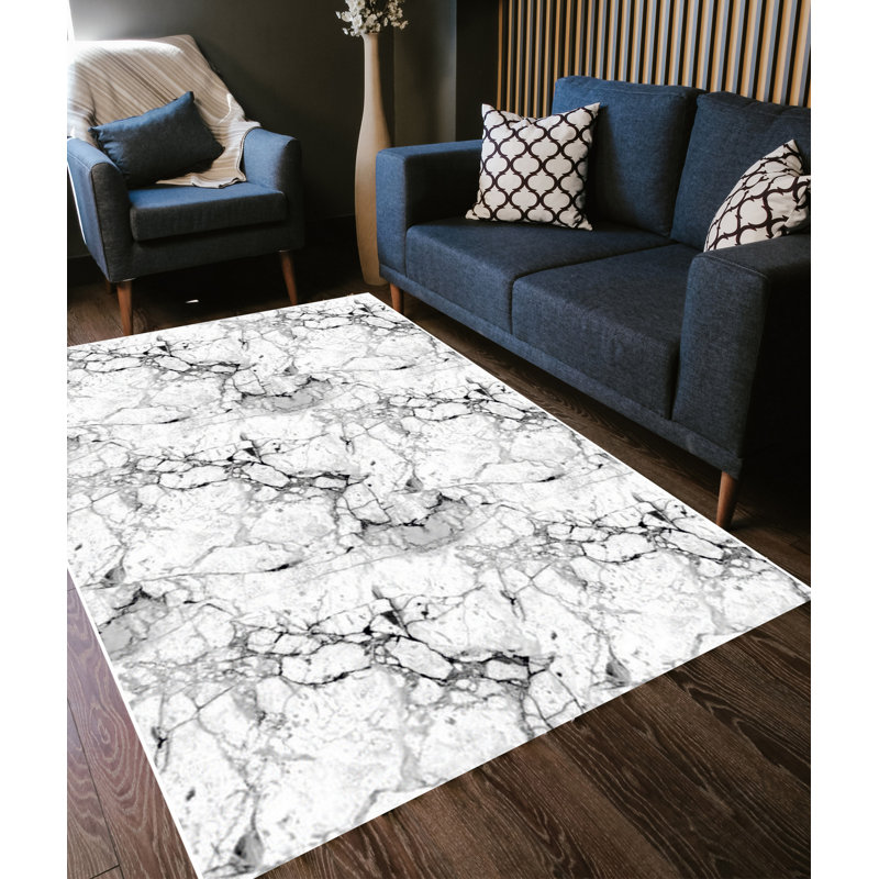 Tapis en velours Zona, Rectangle 5 pi 3 po x 7 pi 7 po