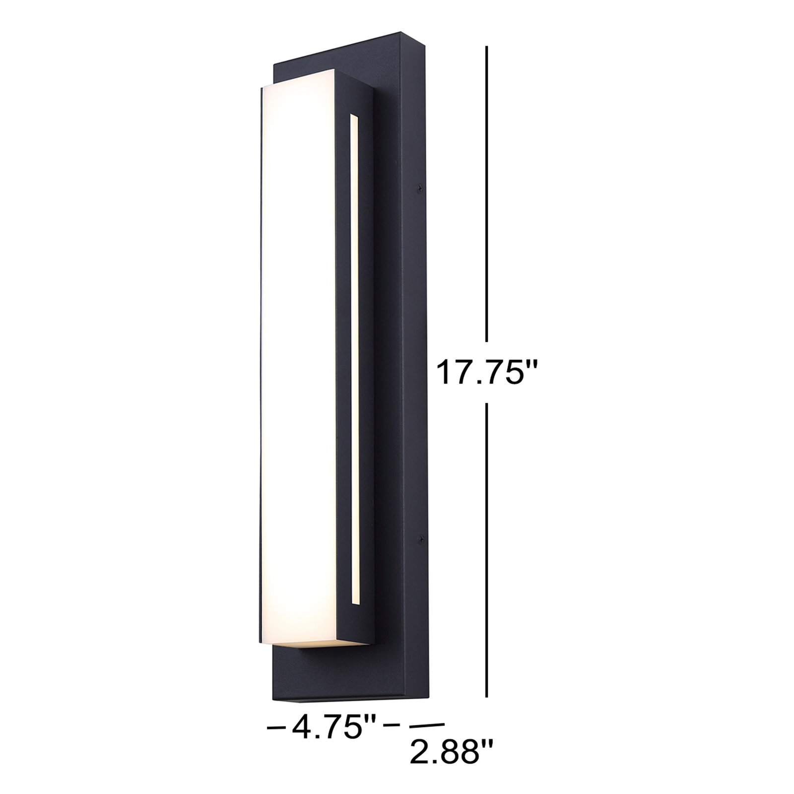 Rylee LED Integrated Outdoor Lantern Light, Black Finish
