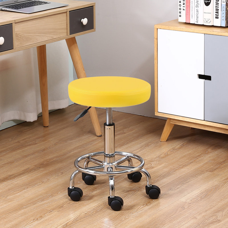 Tabouret de laboratoire à hauteur réglable, Jaune