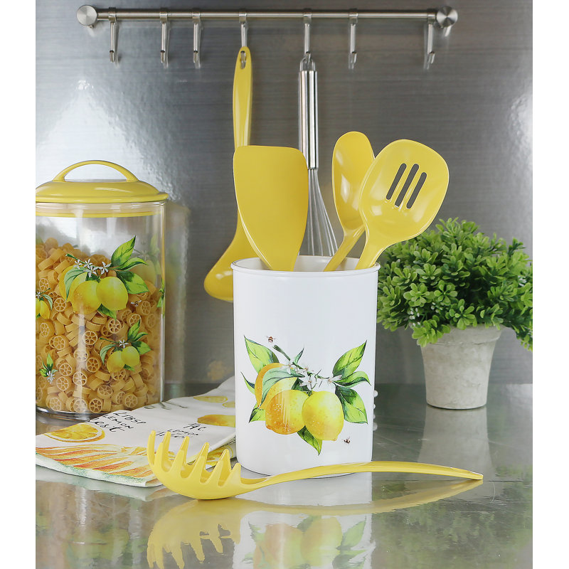Pot à ustensiles en plastique, Citrons frais