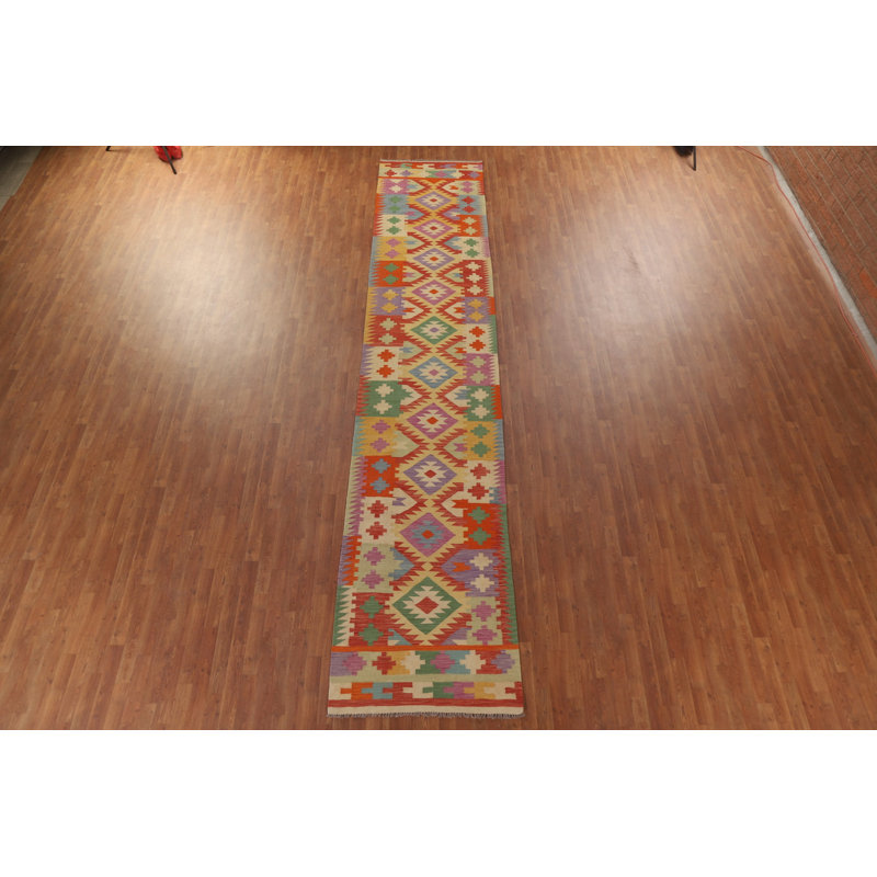 Tapis de couloir géométrique Kilim