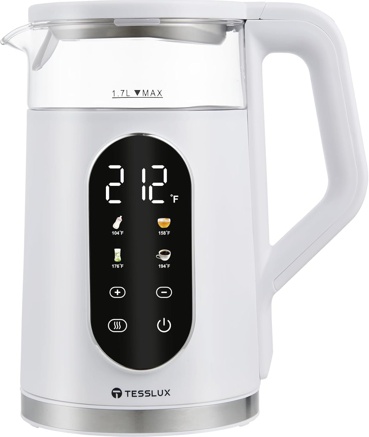 ATC Electric Tea Kettle, 1.7 Liter / 1500W Water Boiler Heater with Temperature Control