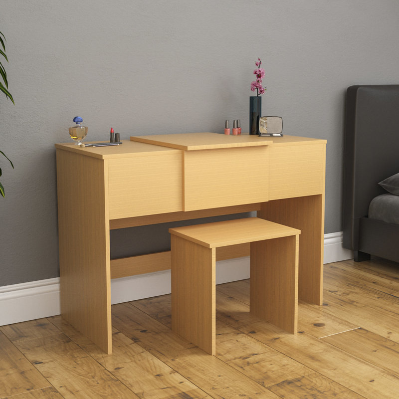 Muskoka Dressing Table with Mirror, Pine