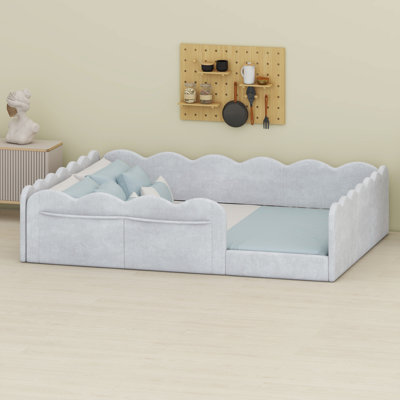Minimalist Upholstered Floor Bed