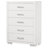 Bernida 5-drawer Bedroom Chest Snow White-93620367