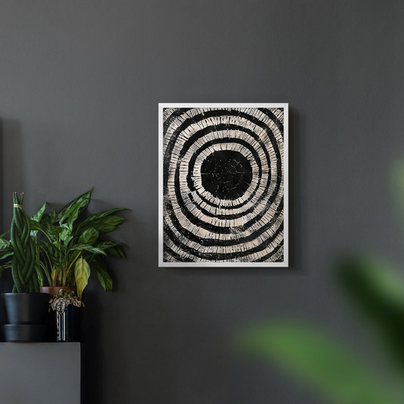 Série ABSTRACT CLIX - reproduction encadrée de qualité supérieure - prête à être accrochée - aucun clou requis, Blanc / Blanc