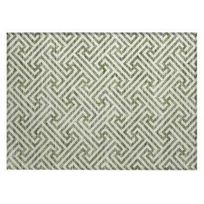 Washable Geometric Indoor / Outdoor Rug
