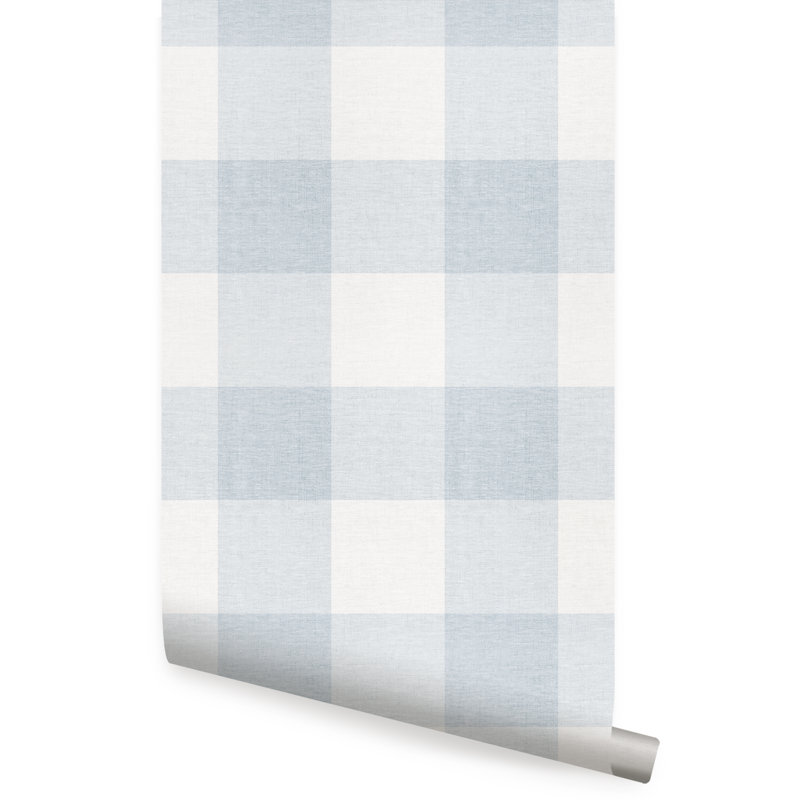 Panneau de papier peint Markaylah, L 2 pi x H 18 pi, Bleu