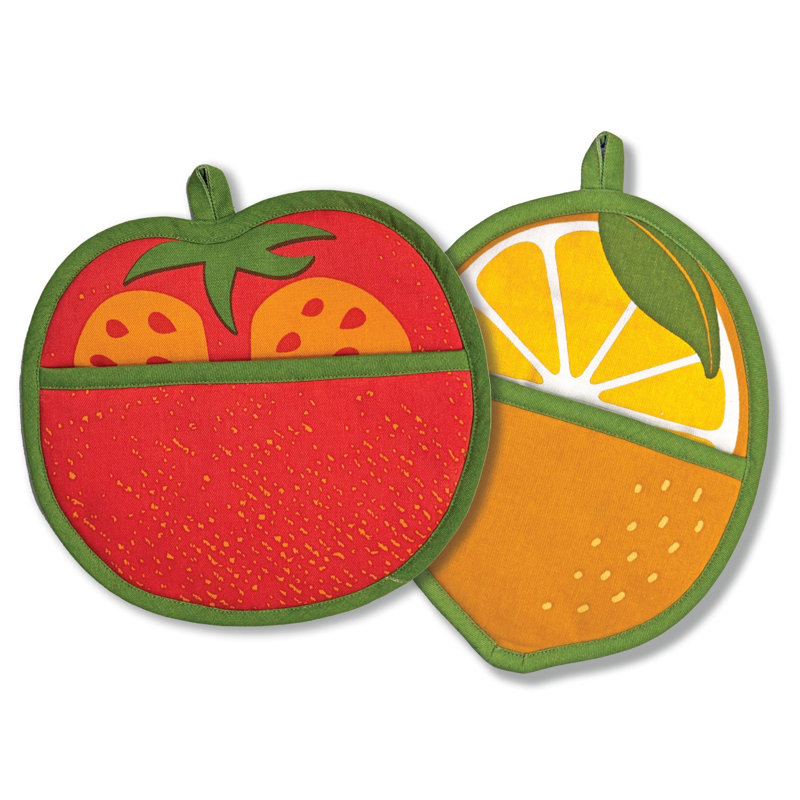 Tomato & Lemon Pot Holders Set of 2