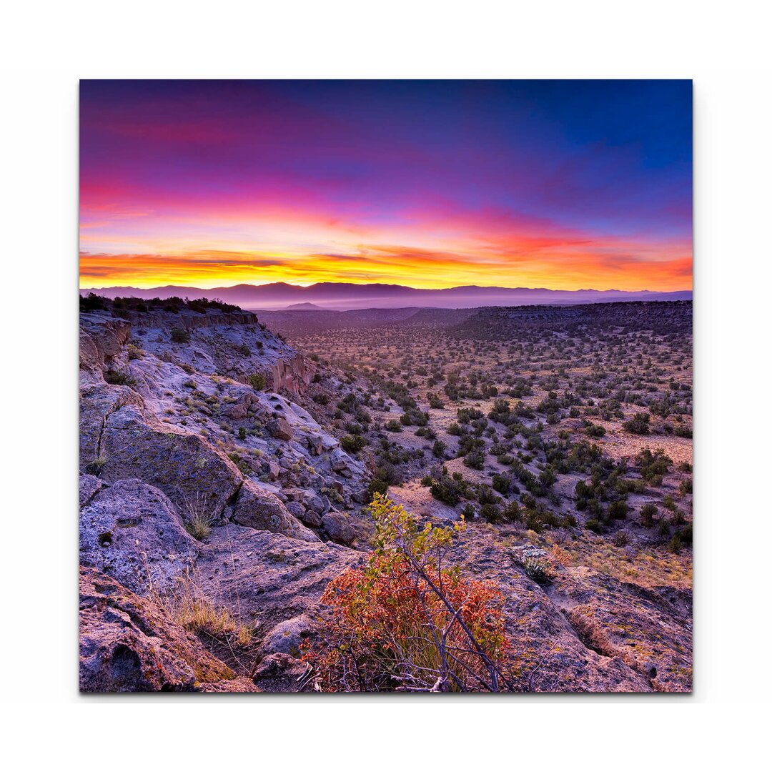 Leinwandbild Sonnenaufgang über Bandelier National Monument