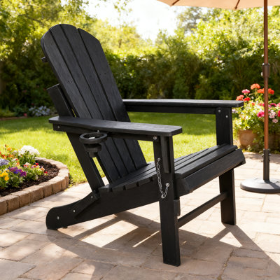 Hdpe Folding Adirondack Chairs With Cup Holder