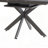 Extendable Black Dining Table with X-Shape Metal Legs