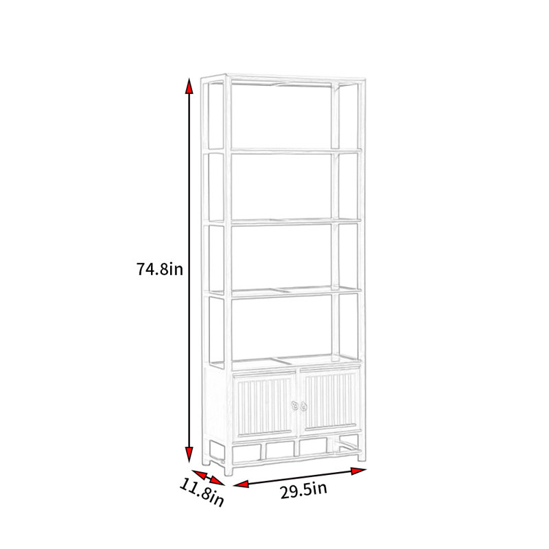 Nouvelle bibliothèque de style minimaliste classique chinois, 1