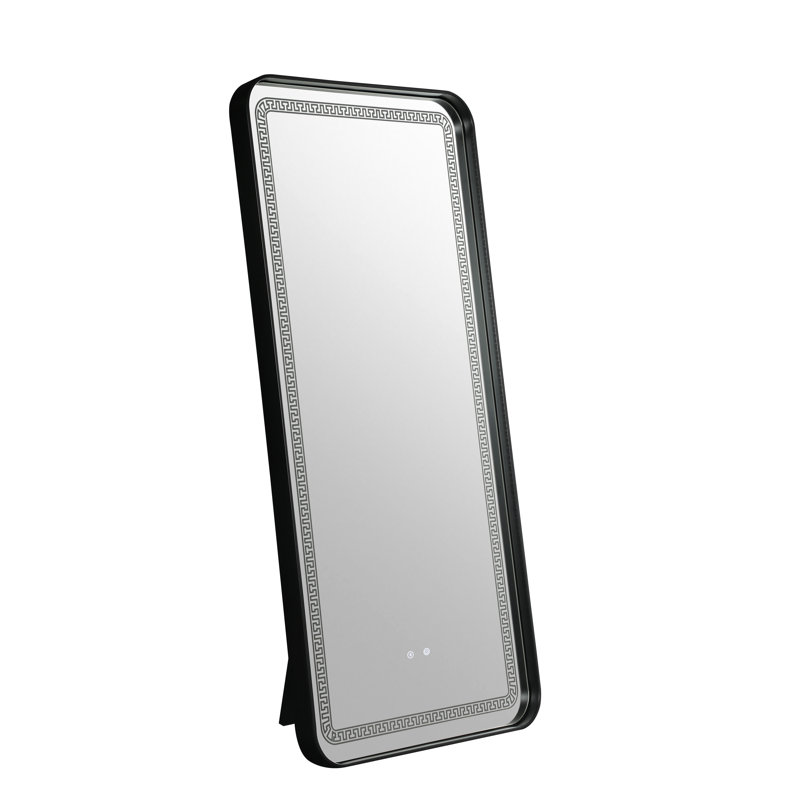 Miroir sur pied pleine longueur Lamar, Noir