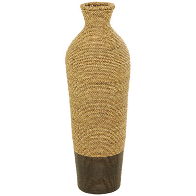 Wolton Vickie Brown/Dark Brown Seagrass Table Vase