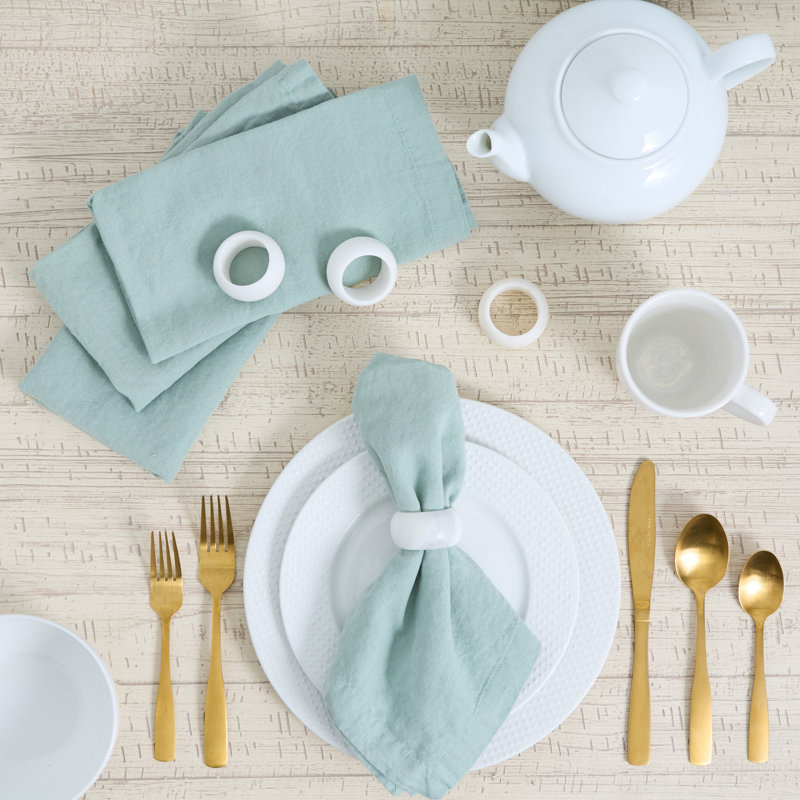  Marble Band Napkin Ring Set/4