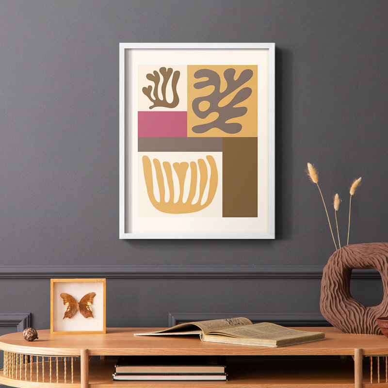 Matisse CCLV III, reproduction encadrée - bois massif, Blanc, H 20 po x l 16 po