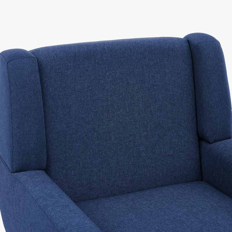 Fauteuil Jaqueze, Mélange de polyester bleu / lin