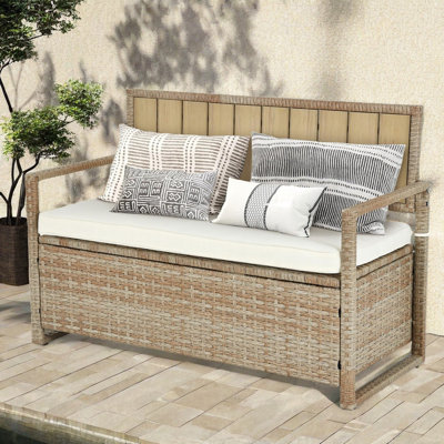 Banc de rangement extérieur 70 gallons Balconera