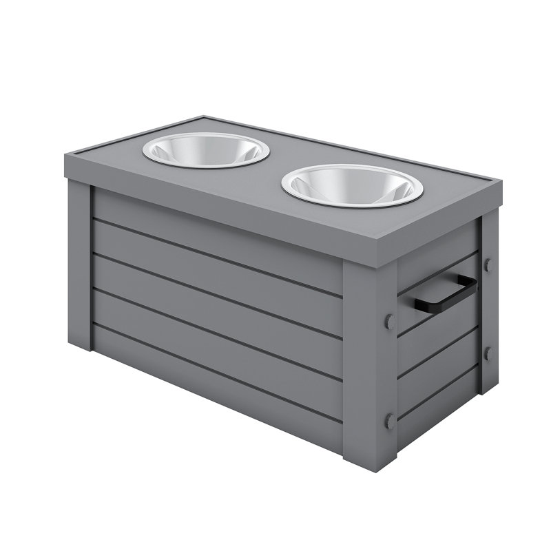 Southwick ECOFLEX Elevated Dog Feeder, Gray
