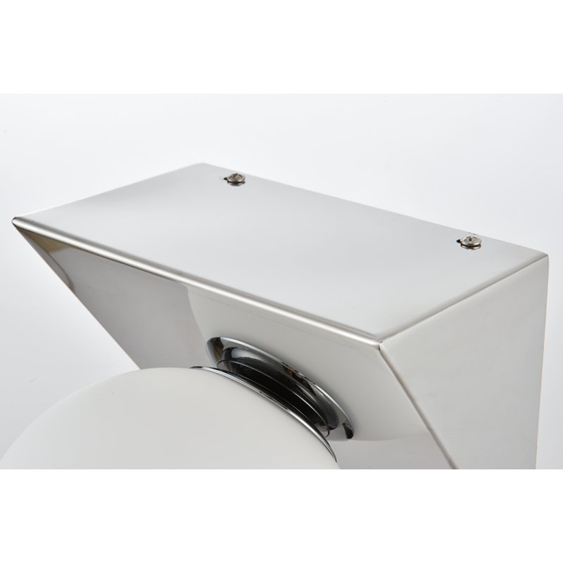 Darrik Flush Mounted Sconce, Chrome, 8" H x 14" W x 14" D, 2 Lights