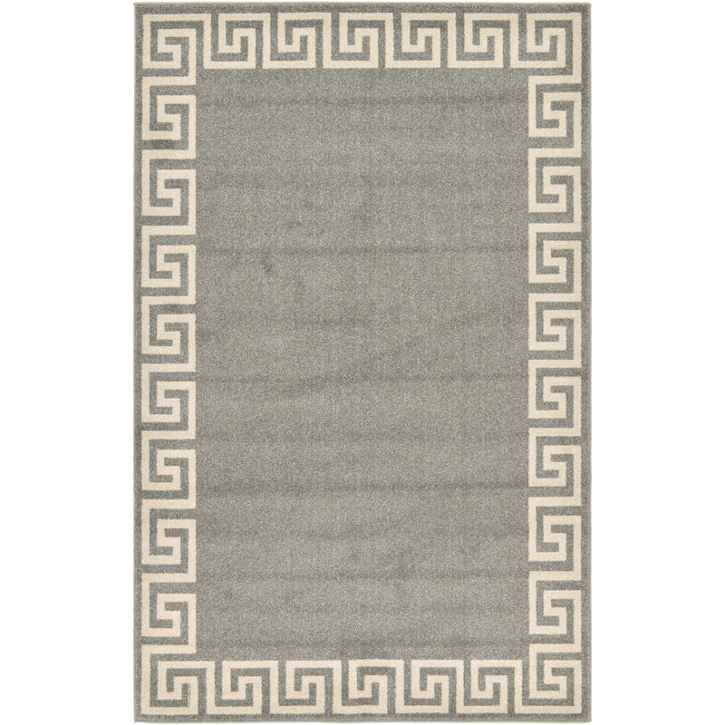 Balabak Geometric Indoor Rug, Rectangle 5'1" x 8'