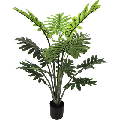 40" Artificial Philodendron Selloum Plant – Realistic Faux Tropical Plant For Home And Office Décor, Indoor And Outdoor Use Pack Of 4