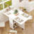 Folding Dining Table with Drawers and Cabinets-866305592