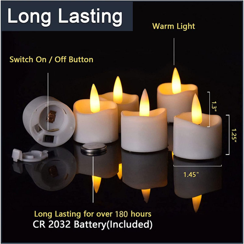 Flameless Tealight Candle with Plastic Holder