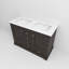 Meuble-lavabo double avec plateau en marbre de culture-461729034