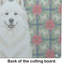 Planche à découper en verre crème Samoyed Christmas PoinsettIas