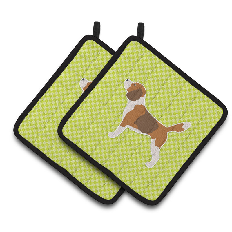 Cuisinier poignée de damier east urban home beagle, Vert