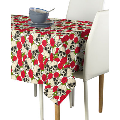 Lowery Skulls and Roses Tablecloth