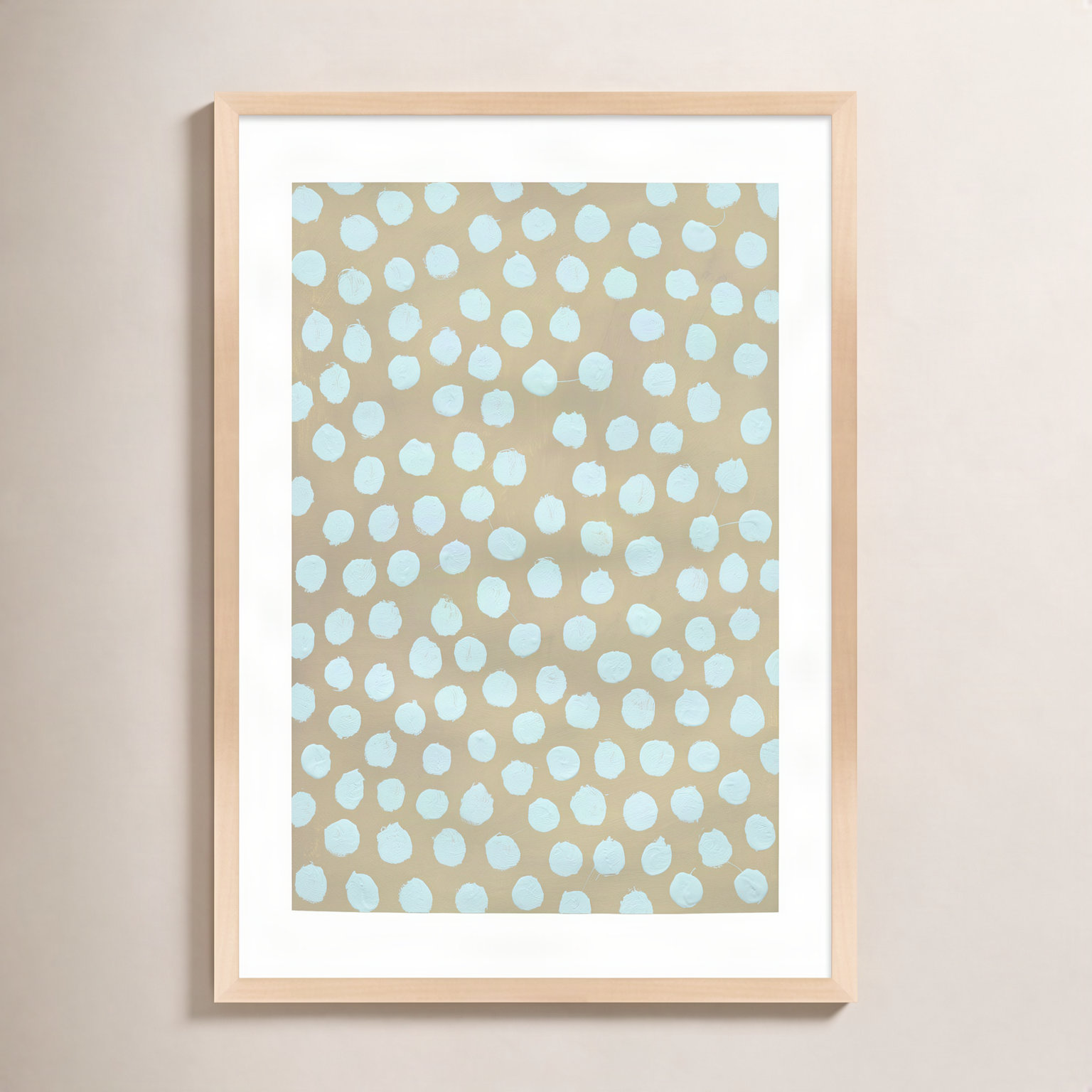 Cloud On Khaki by Michela Sorrentino, 38" H x 26.5" W x 1.25" D, Brown