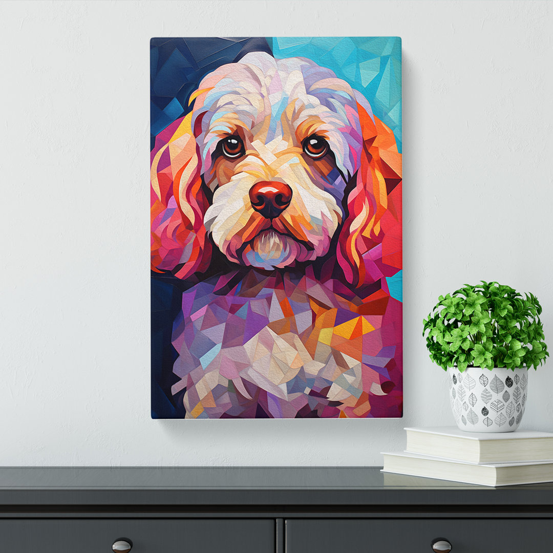 Cockapoo Cubism - Wrapped Canvas