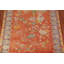 Tapis oriental orange en laine à motif art déco 8 x 10