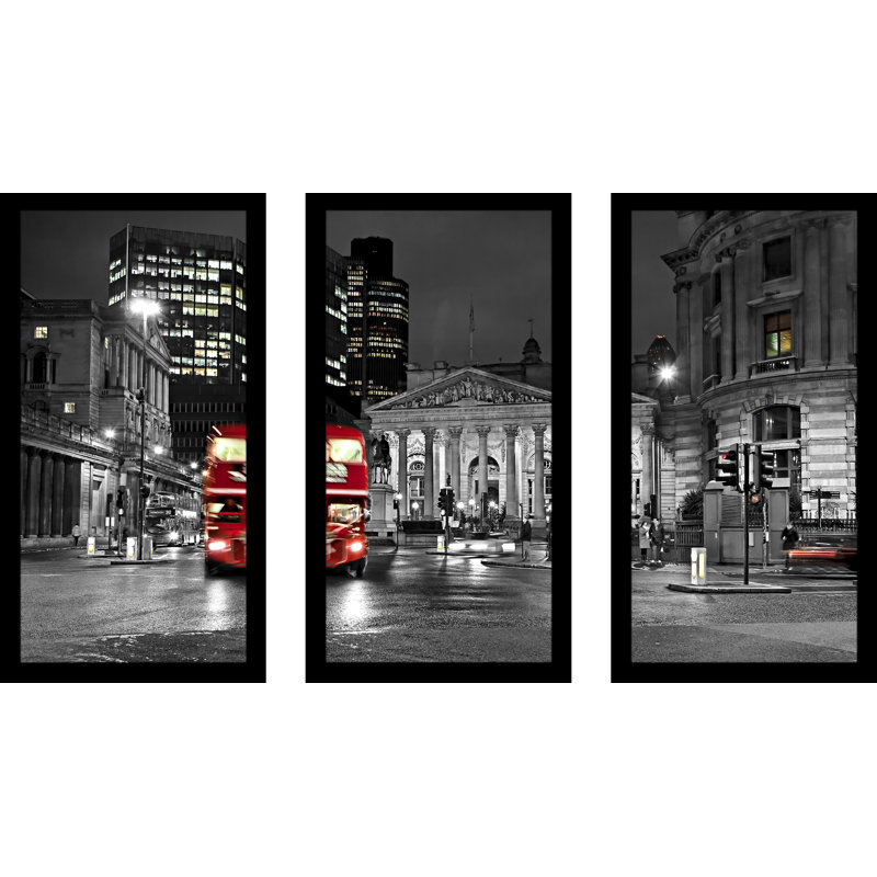 London London - Ensemble de 3 reproductions de photos sur acrylique, H 25,5 po x l 40,5 po x P 1 po