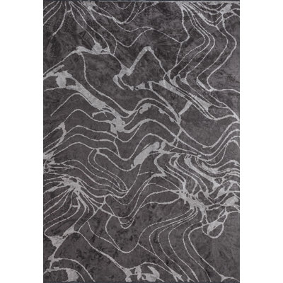 Deamer Abstract Hand Loom Indoor / Outdoor Area Rug