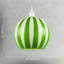 Green And White Striped High Gloss Glass Globe Pendant Light Shade By -1811449060