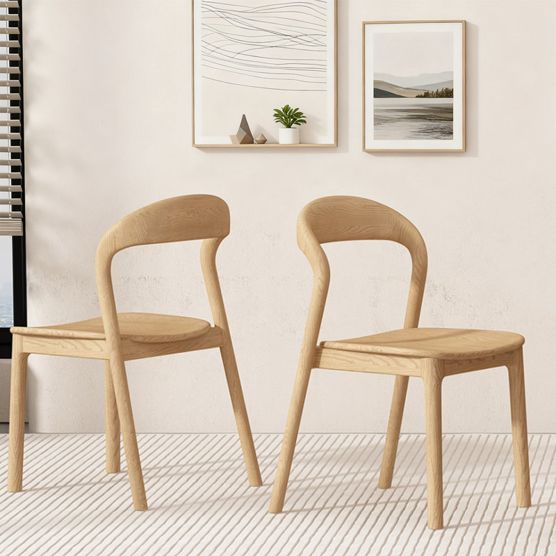 Burlywood Solid Back Side Chair(Set of 6), 6