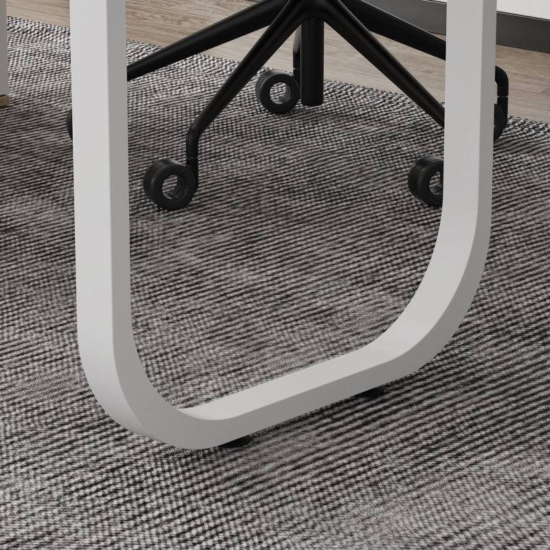Bureau en L Stockseth, Cerisier érable / blanc