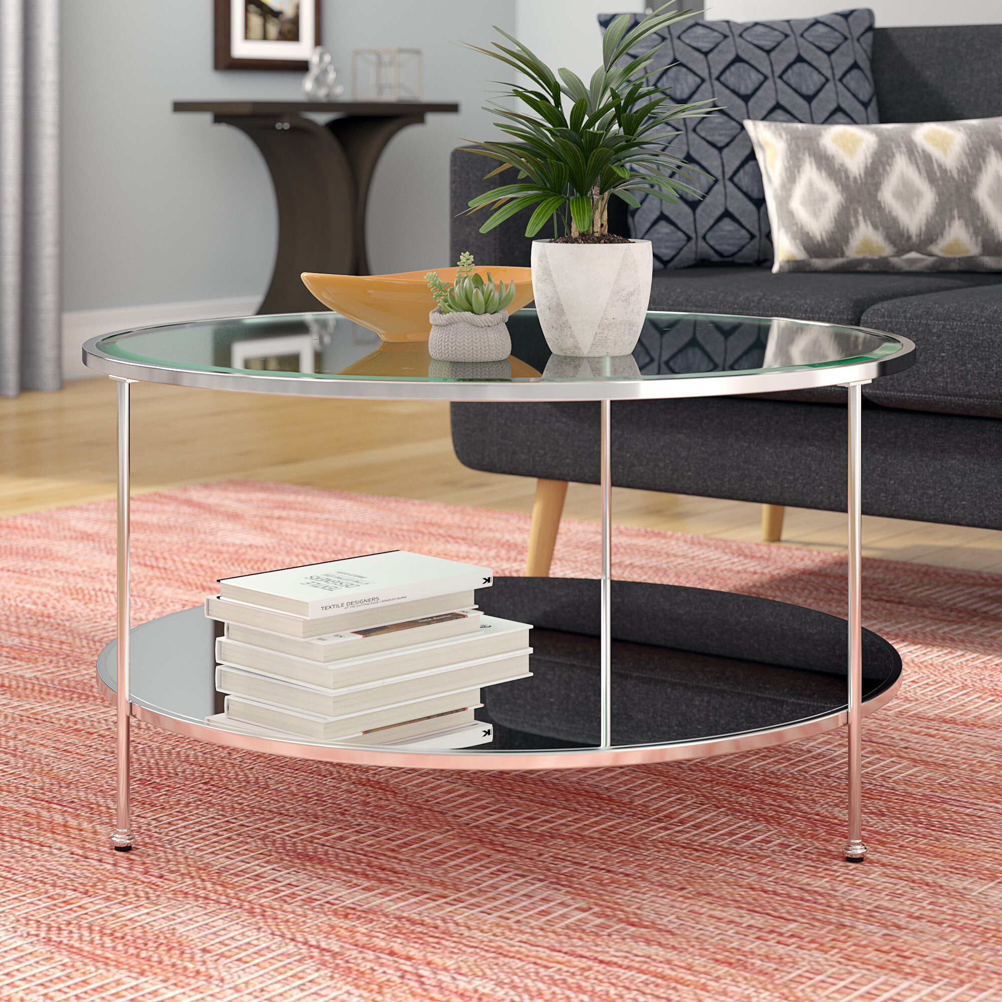 Wayfair chrome on sale coffee table