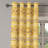 Yellow White Grommet Curtain Decorative 2-Panel Window Drapes, 50", Yellow Blush Brown-1724077577