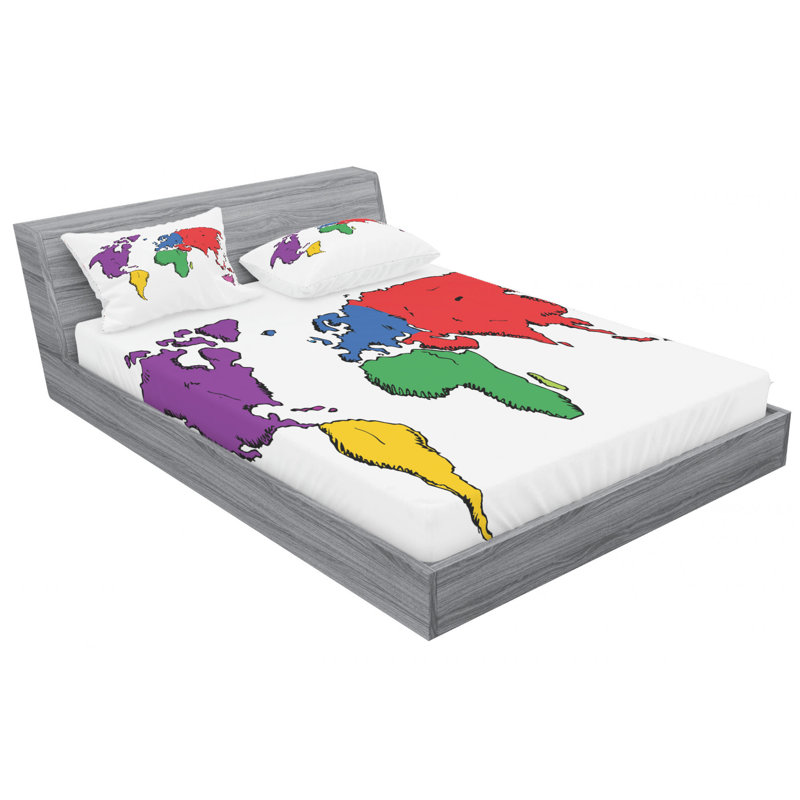 Microfiber Sheet Set, Queen Sheet Set + Fitted Sheet + 2 Pillowcases