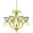 Gulsen 8-Light Indoor Polished Solid Brass Classic/Traditional Chandelier with Lead Crystal Bell Glass Shades