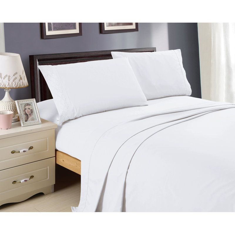 Microfiber Sheet Set, White, King
