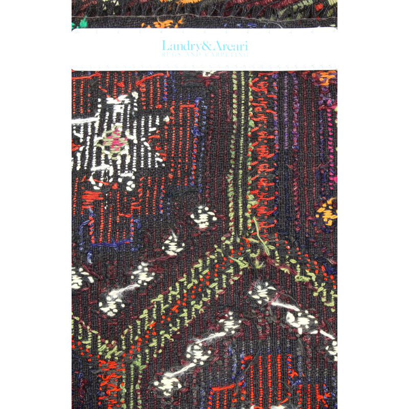 Tapis unique brun, rouge, vert et orange de 6 pi 4 po x 8 pi 3 po Jijim