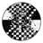 Machine Washable Patterns And Textures Modern Checkered Rug in Blue – Black Binding-566694411
