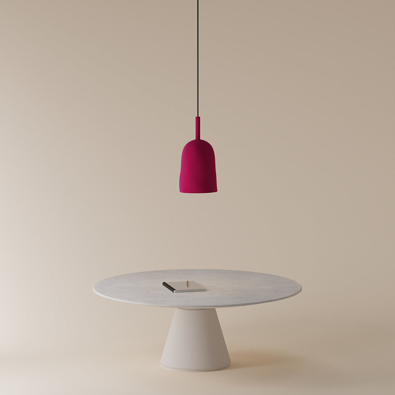 Vessel Pendant Light, 18" H x 14.5" W x 9" D, Mustard, Black