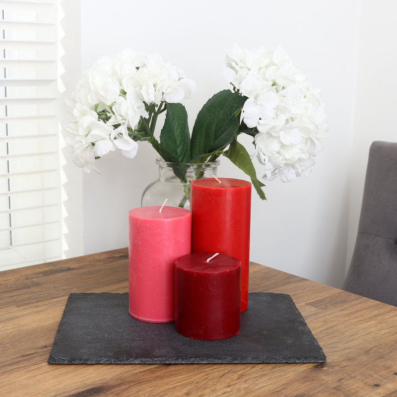 Unscented Scented Pillar Candle, Red